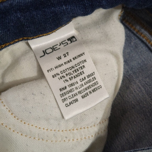 Joes Jeans Womens 27 Blue High Rise Skinny Normcore Bikercore Thrashed Grunge - Picture 5 of 10